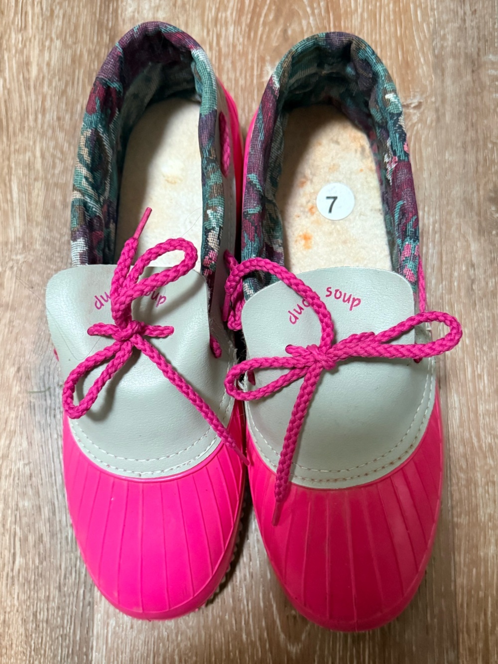 Vtg 1980's Duck Soup Low Ankle Rain Boots Womens Rubber Gum Shoes Canada Sz 7